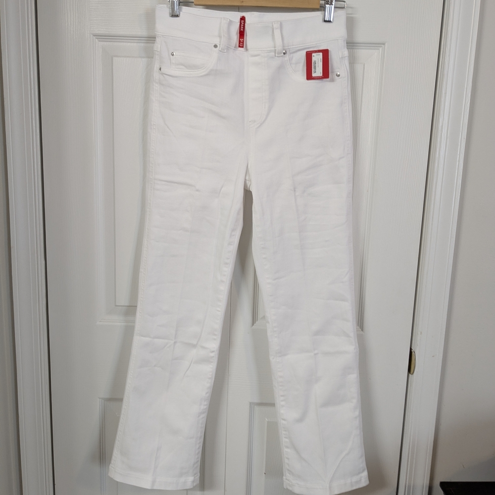 SPANX White Kick Flare Jeans Medium Regular NWT